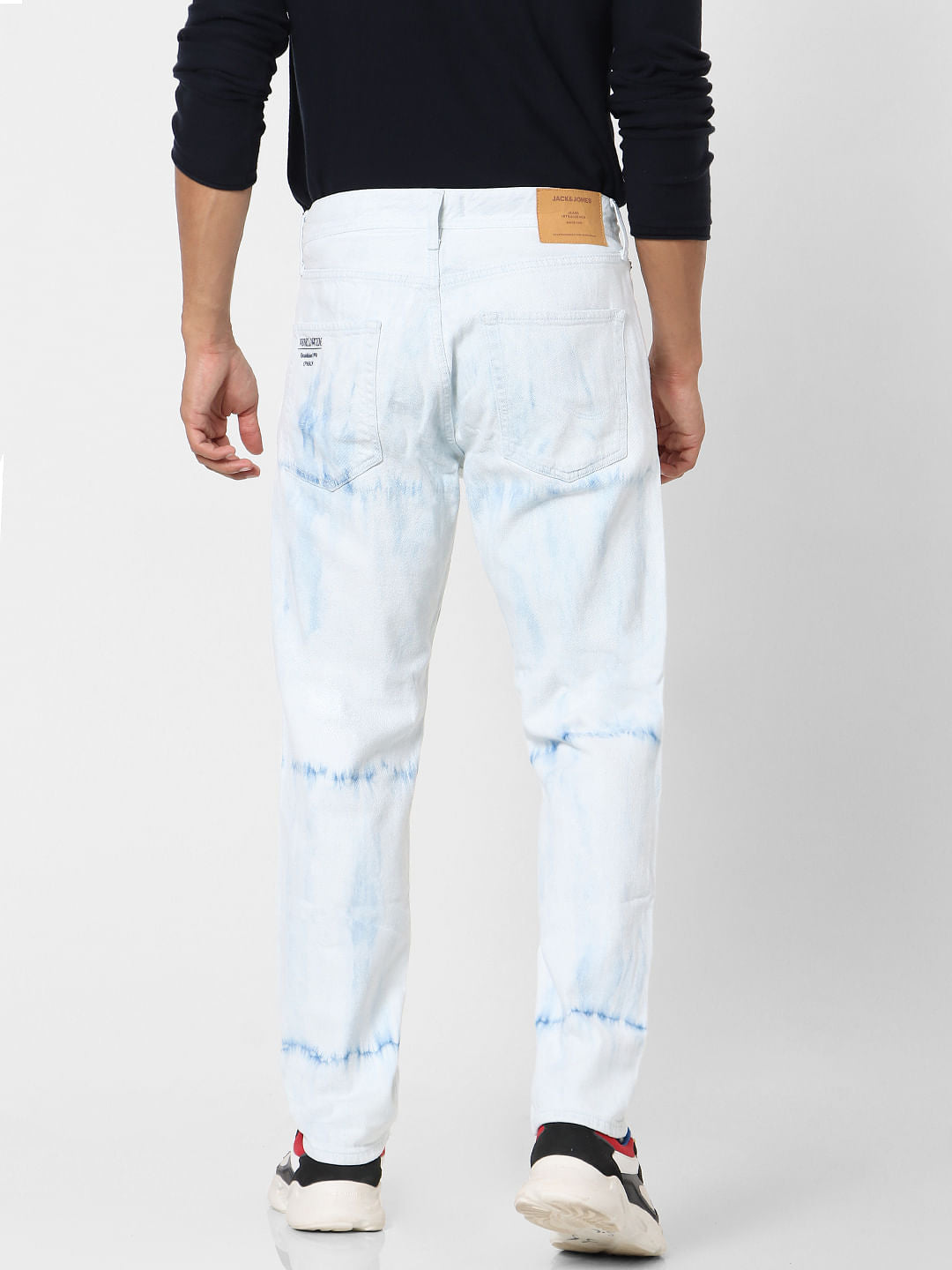 Blue Mid Rise Chris Tie Dye Anti Fit Jeans