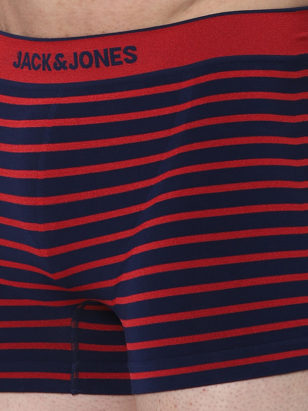 Red Striped Seamless Trunks