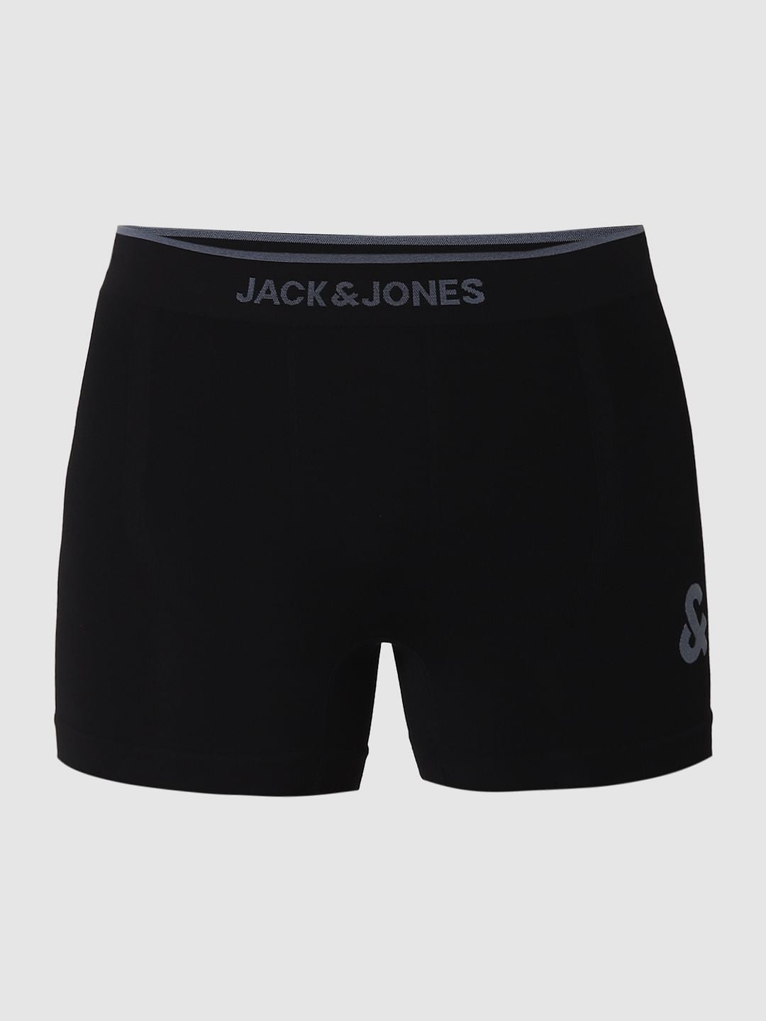 Black Logo Print Seamless Trunks