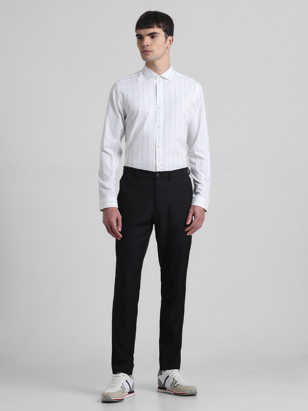 White Striped Dobby Cotton Shirt