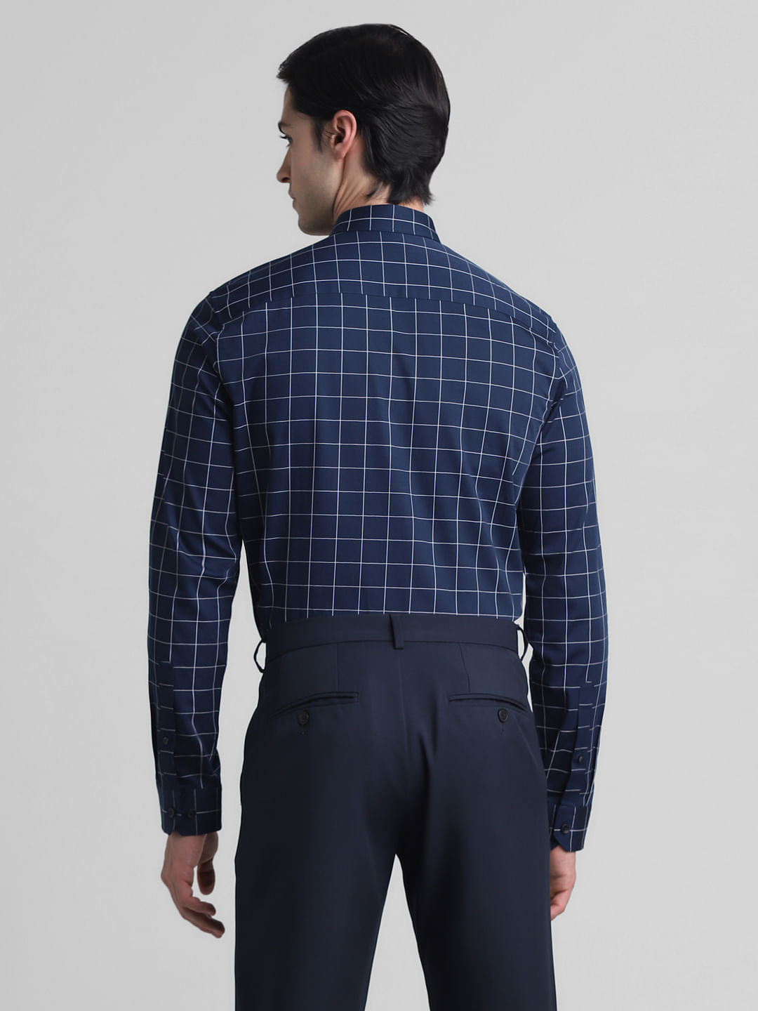 Blue Check Full Sleeves Shirt