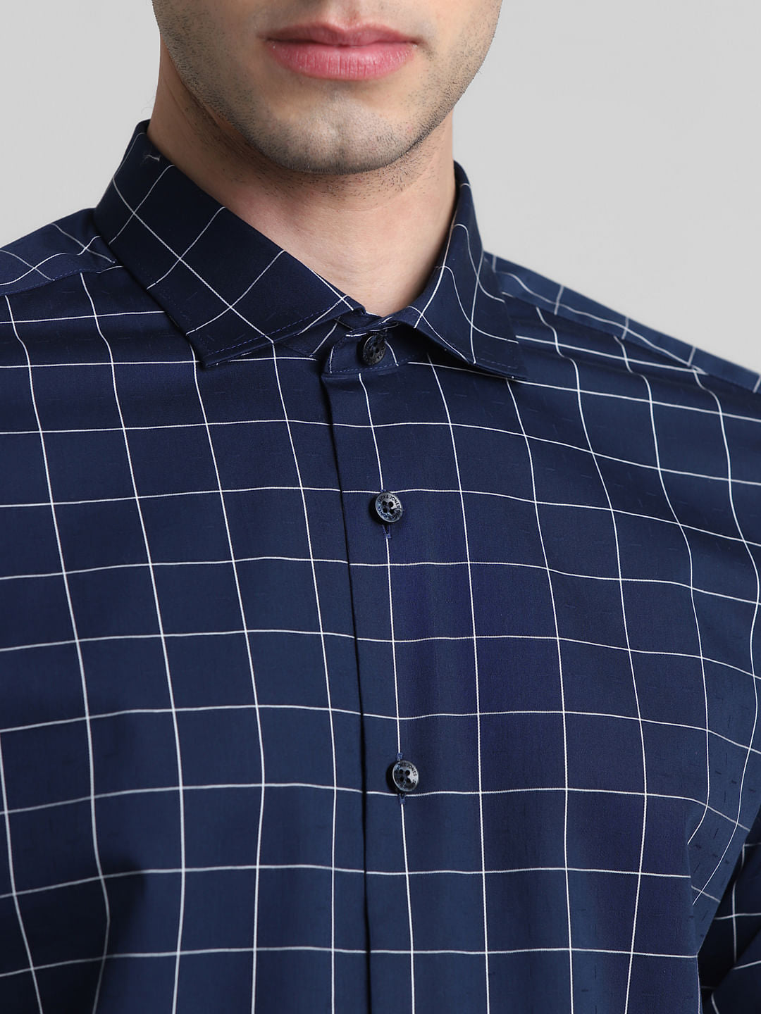 Blue Check Full Sleeves Shirt