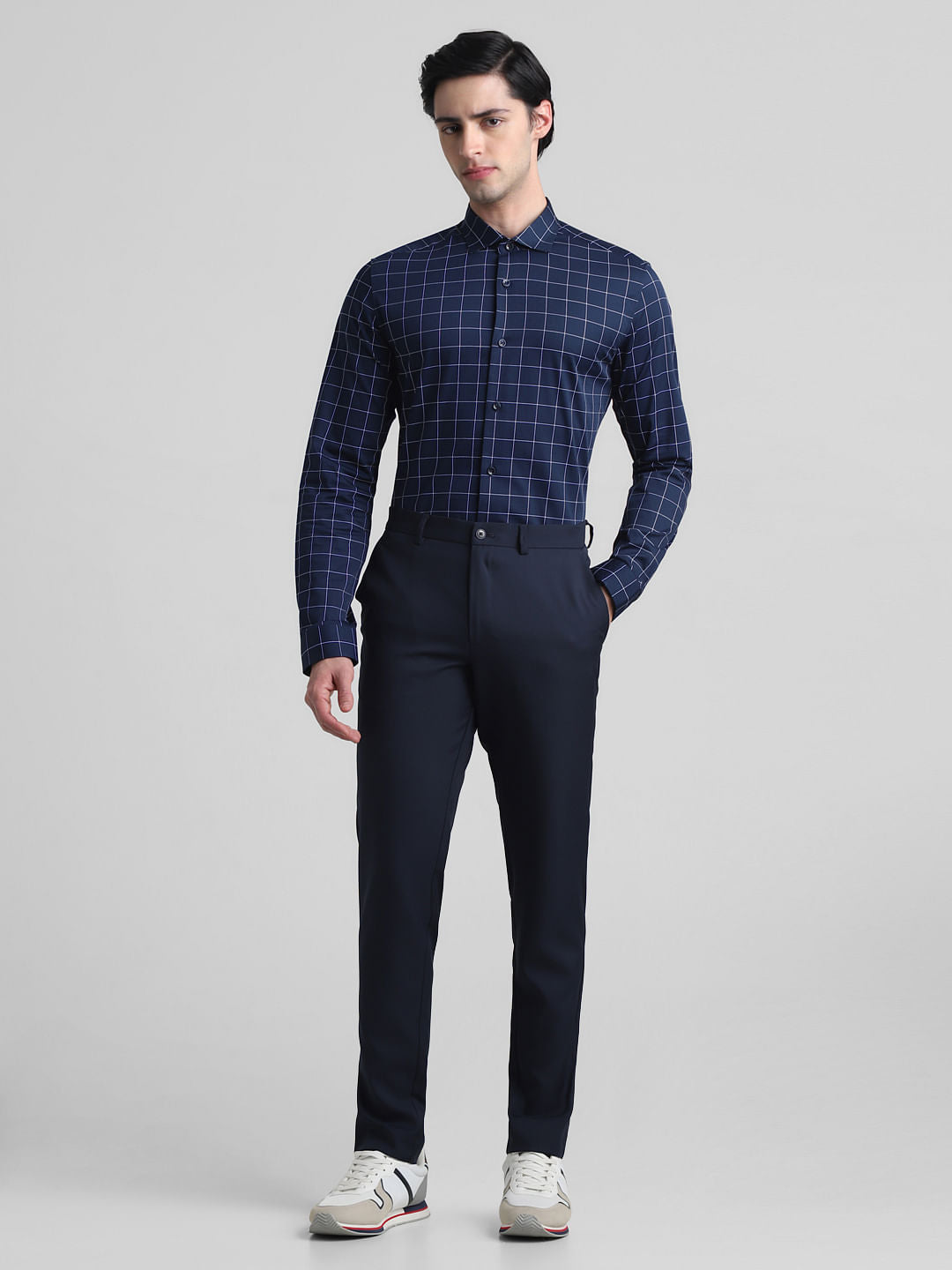 Blue Check Full Sleeves Shirt