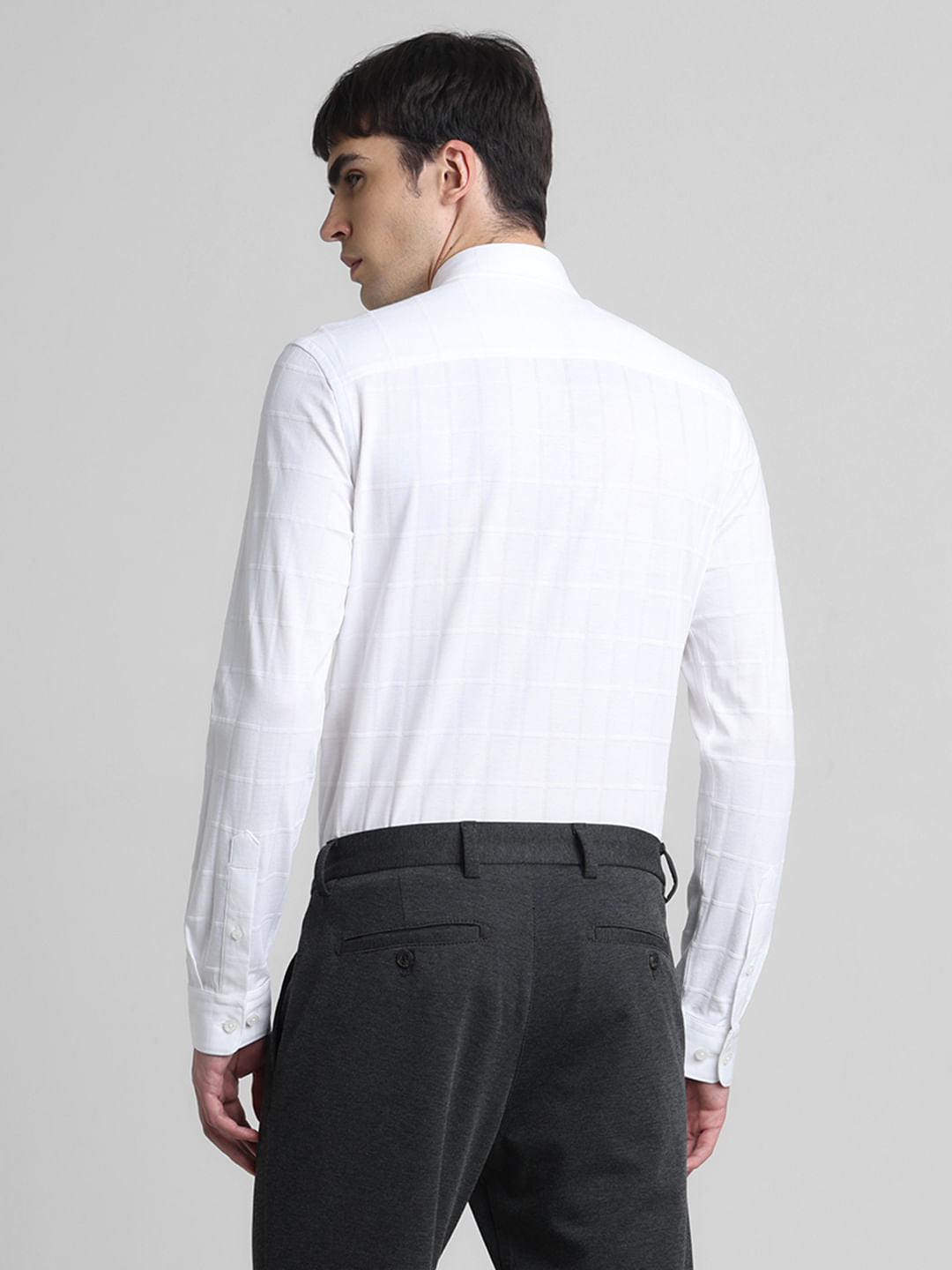 White Knitted Cotton Shirt