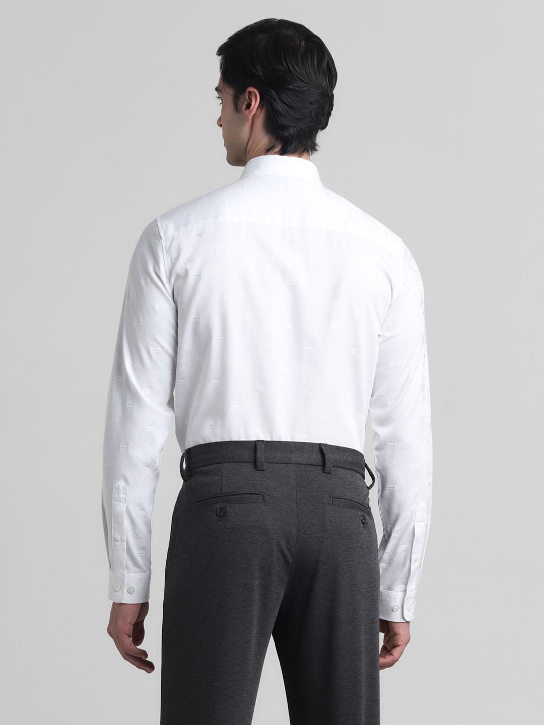 Green Dobby Full Sleeves Shirt