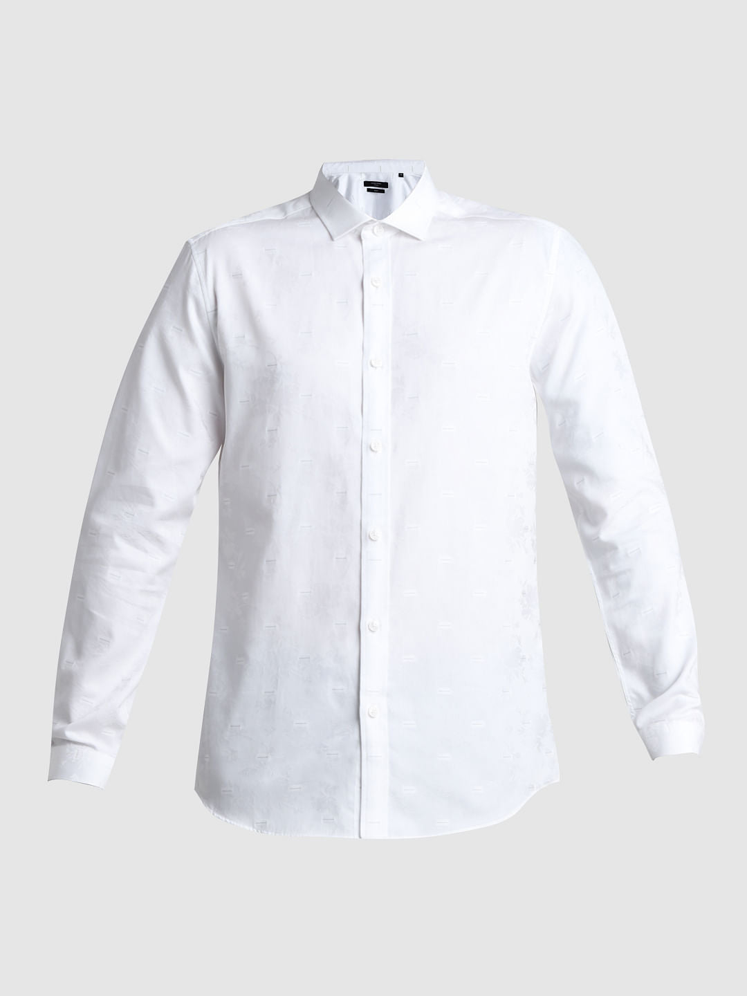 Green Dobby Full Sleeves Shirt