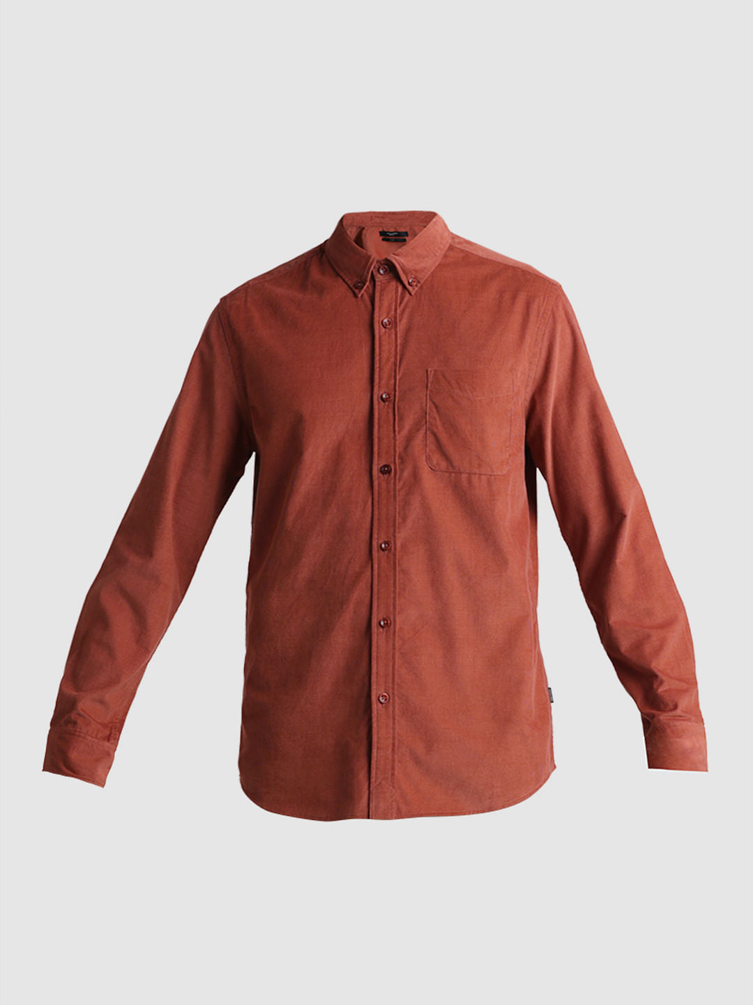 Red Corduroy Full Sleeves Shirt