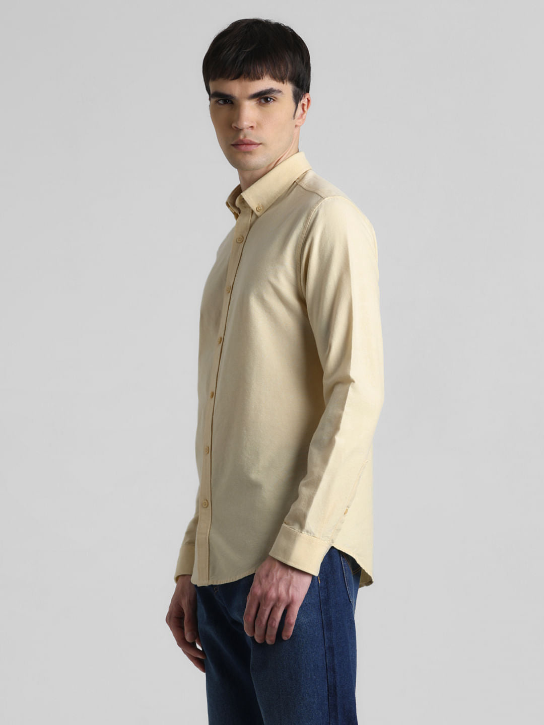 Yellow Oxford Full Sleeves Shirt