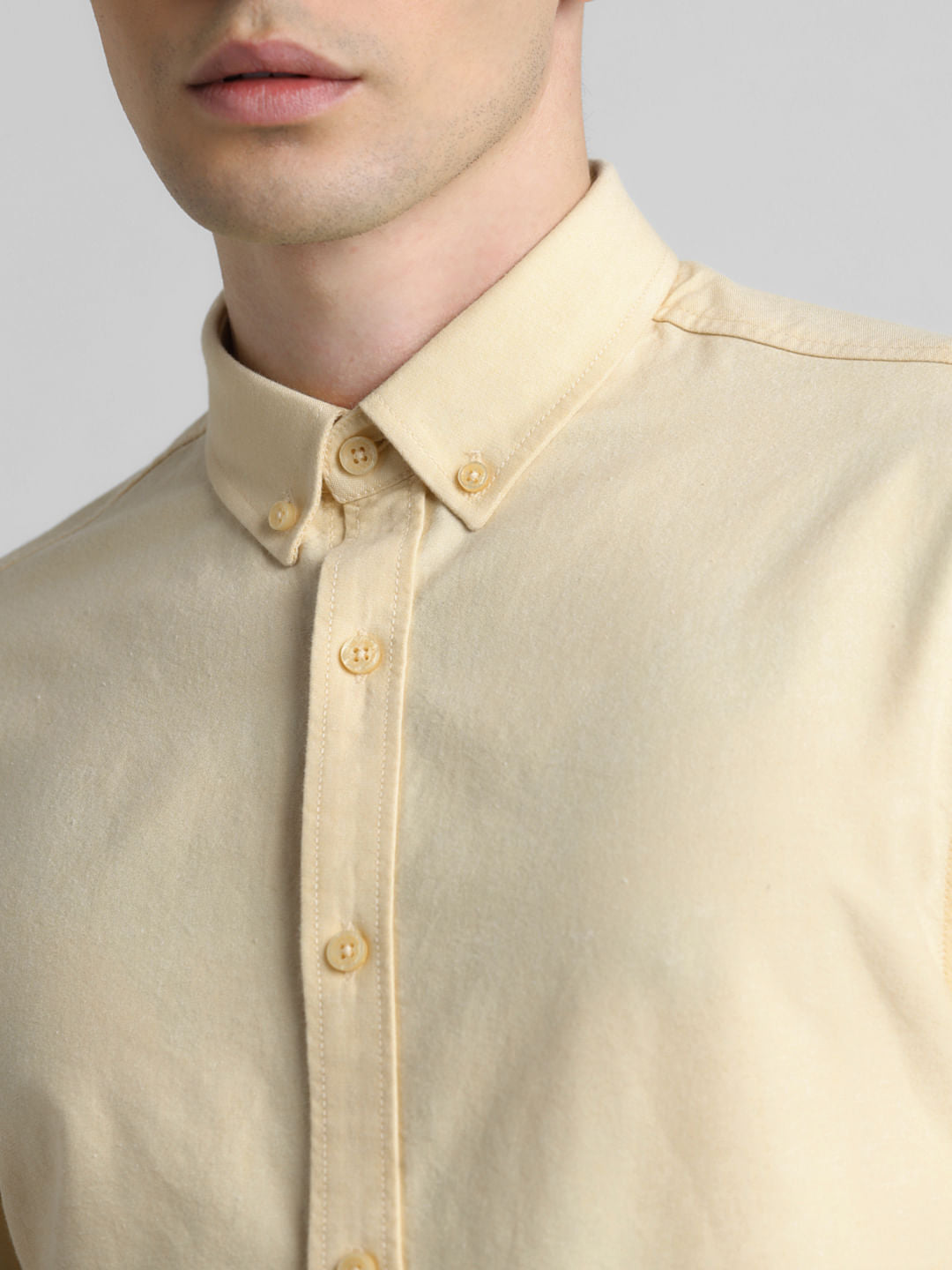 Yellow Oxford Full Sleeves Shirt