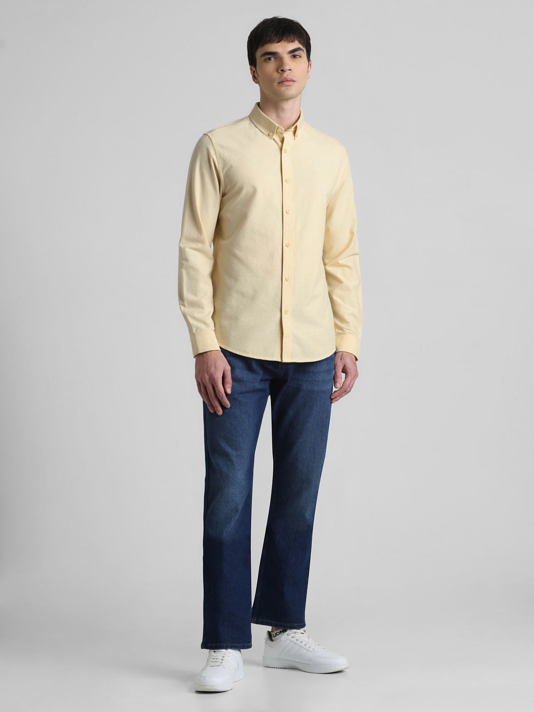 Yellow Oxford Full Sleeves Shirt