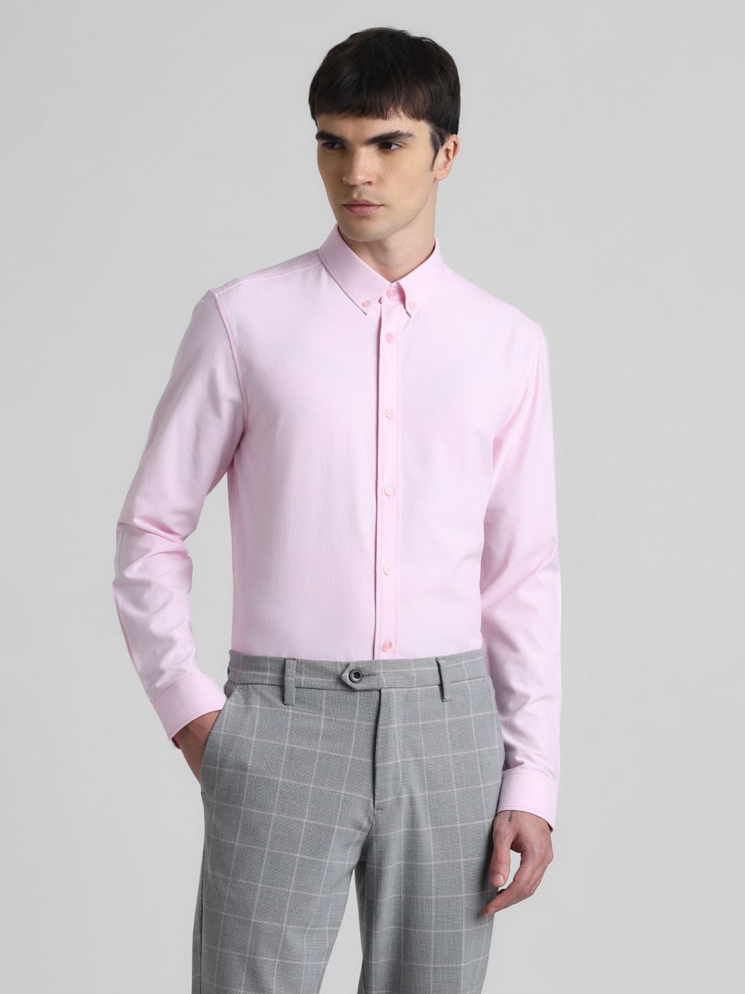 Pink Oxford Full Sleeves Shirt