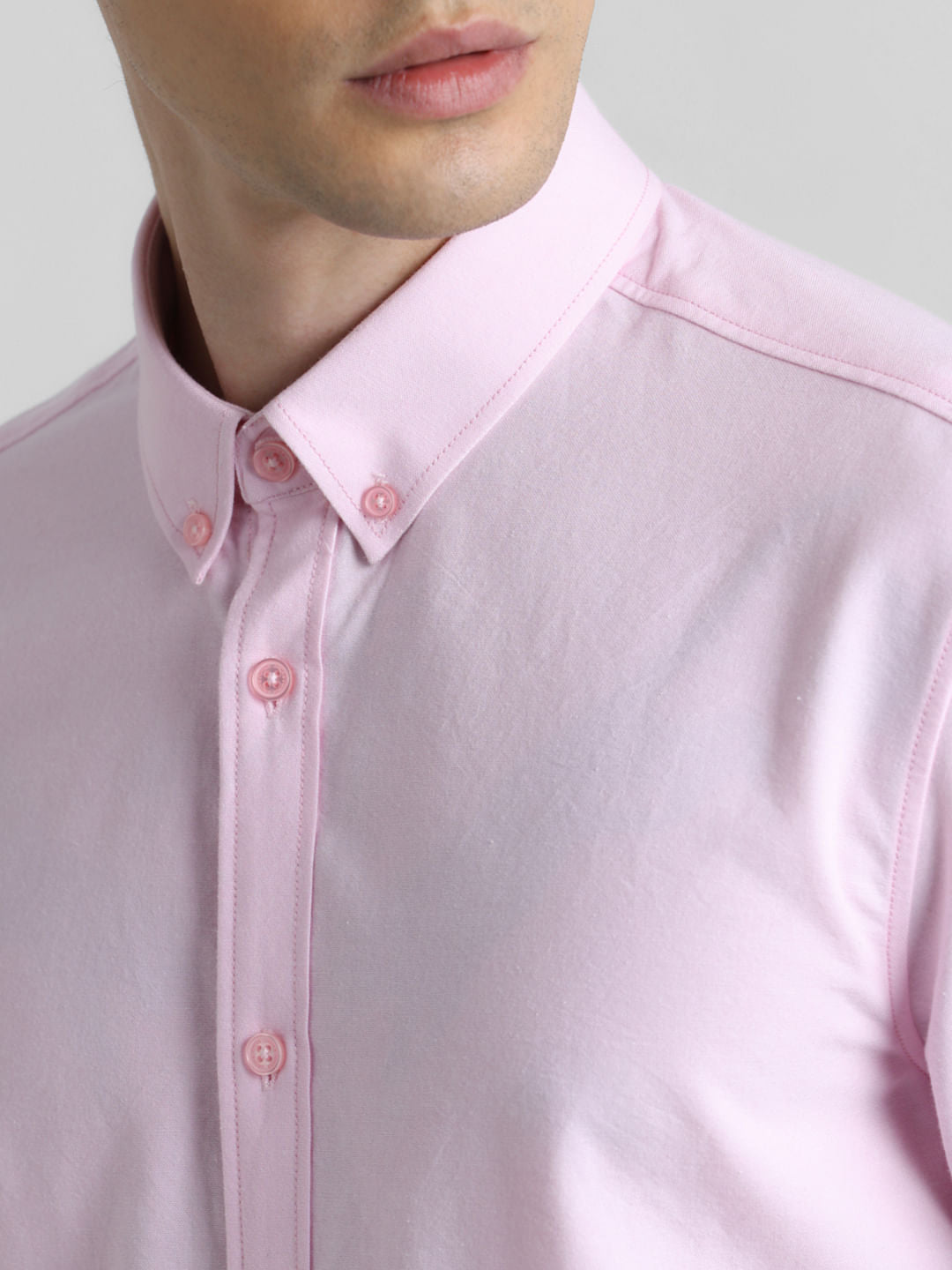 Pink Oxford Full Sleeves Shirt