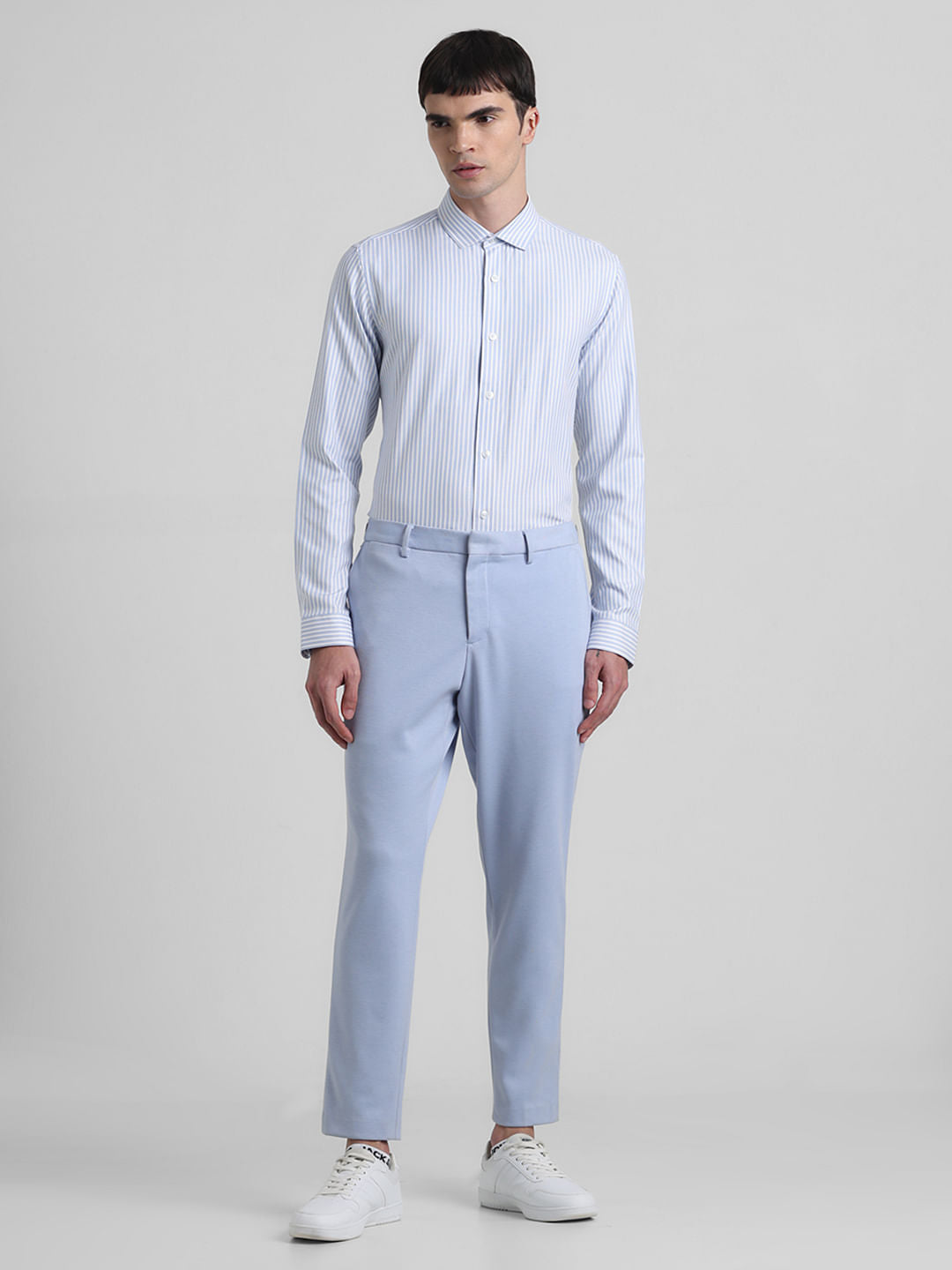 White Striped Full Sleeves Shirt