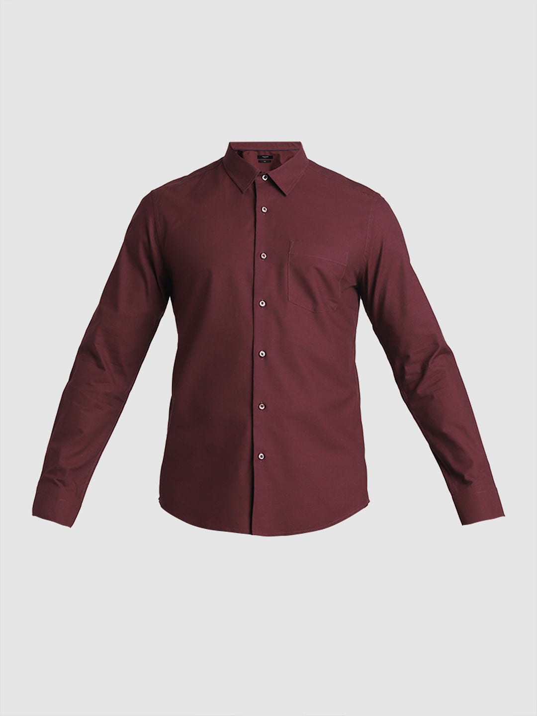 Maroon Cotton Full Sleeves Shirt