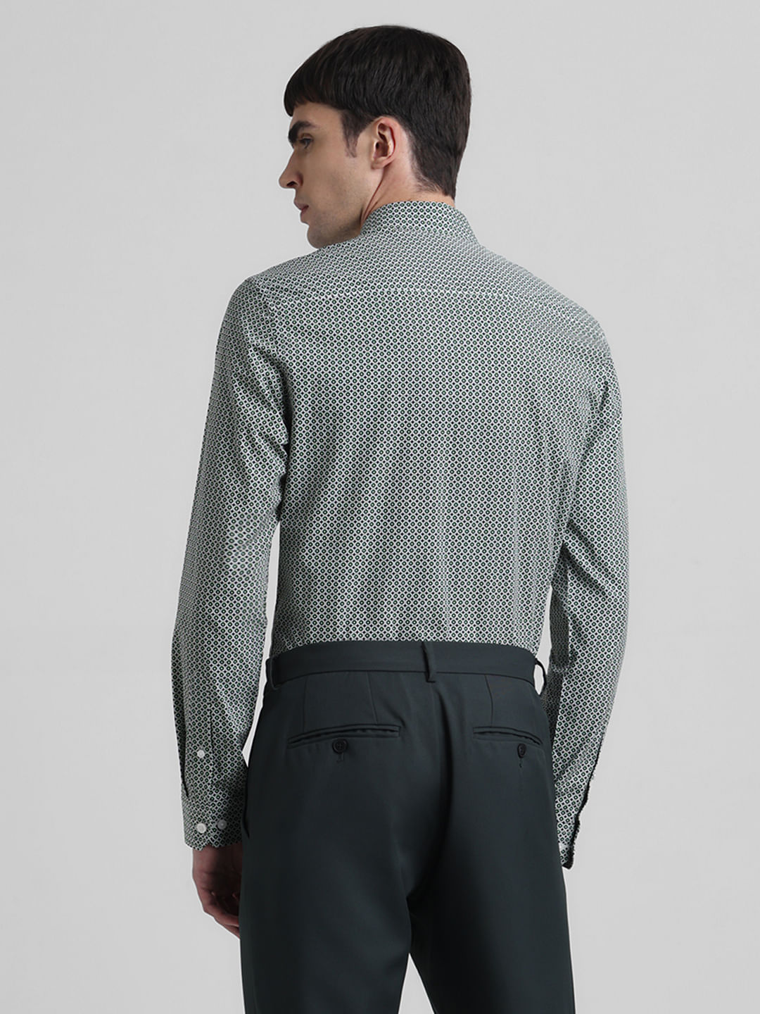 Green Abstract Print Shirt