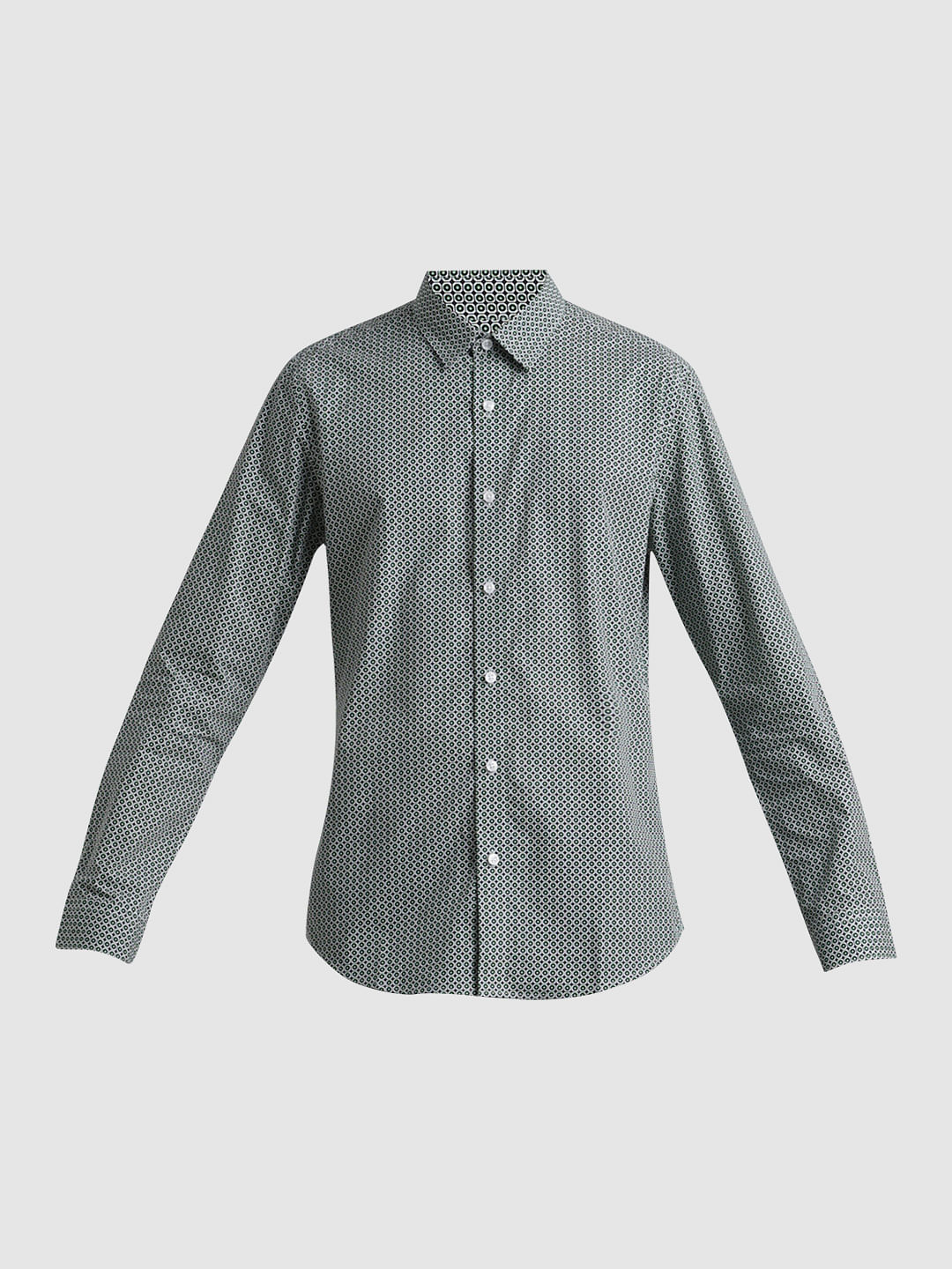 Green Abstract Print Shirt