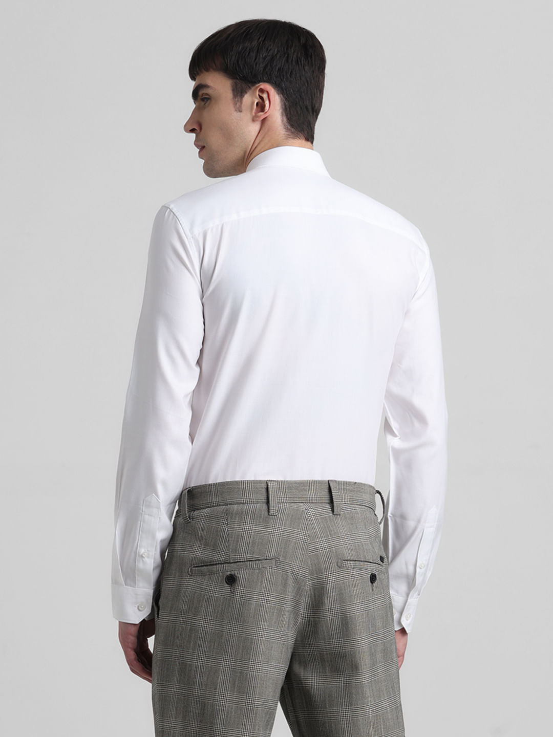 White Cotton Full Sleeves Shirt