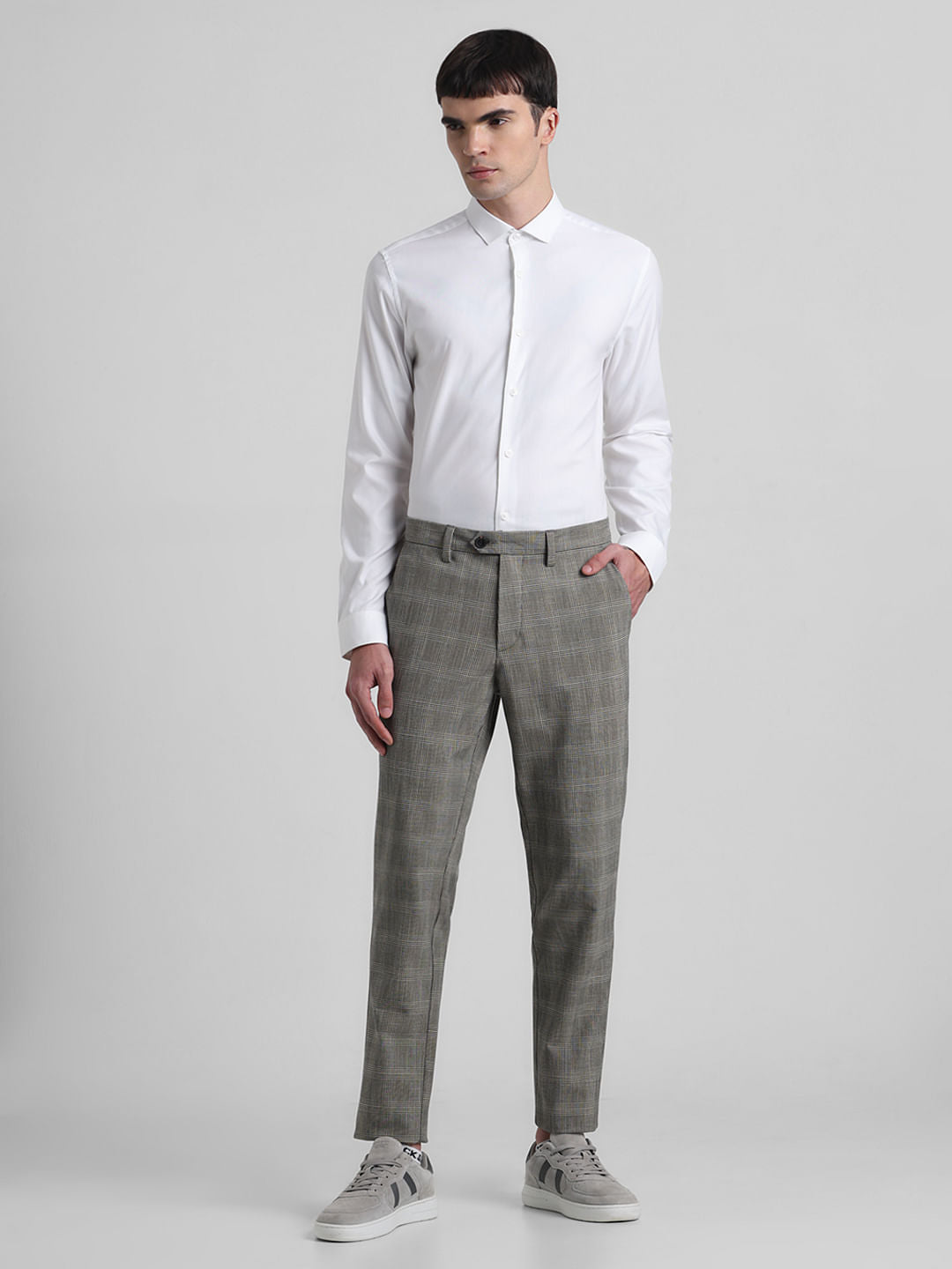 White Cotton Full Sleeves Shirt