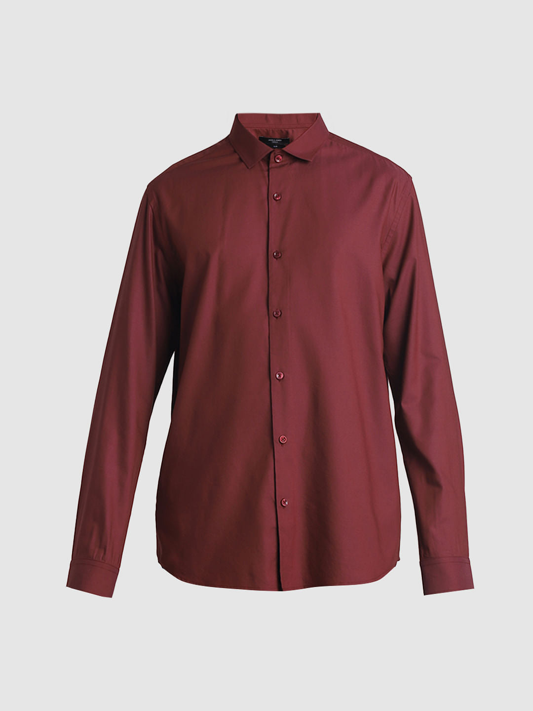 Maroon Cotton Full Sleeves Shirt
