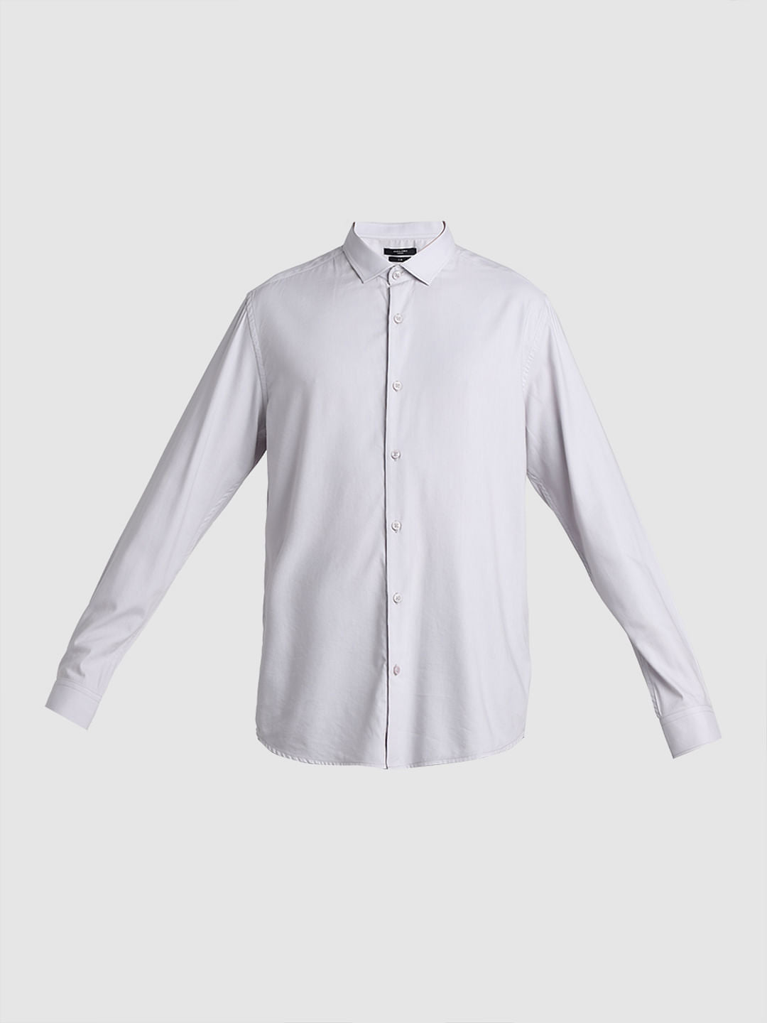 Light Grey Cotton Full Sleeves Shirt