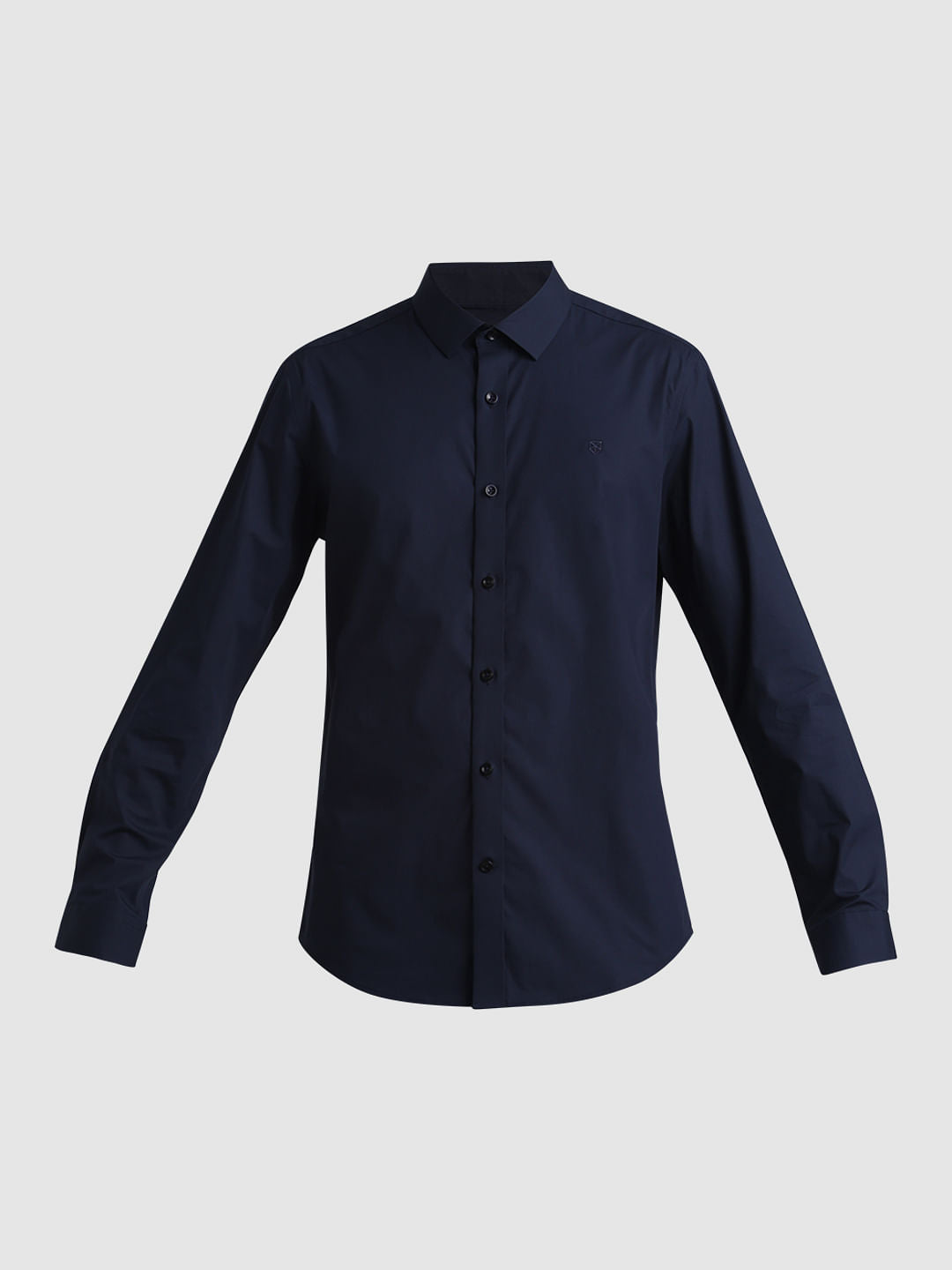 Blue Poplin Full Sleeves Shirt