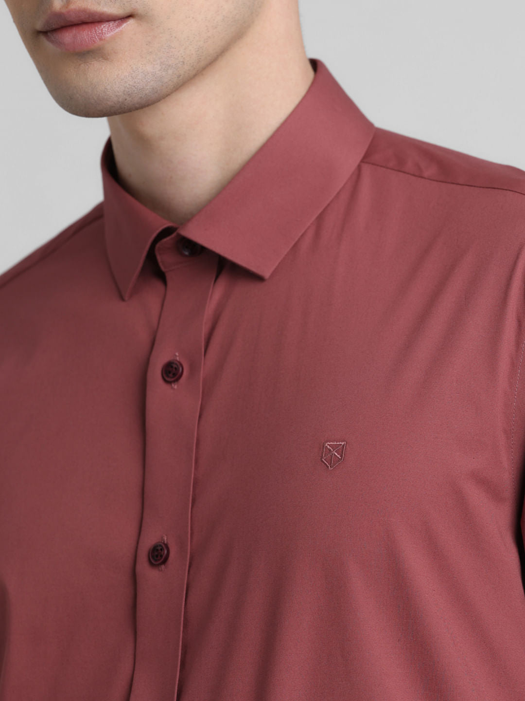Light Brown Poplin Full Sleeves Shirt