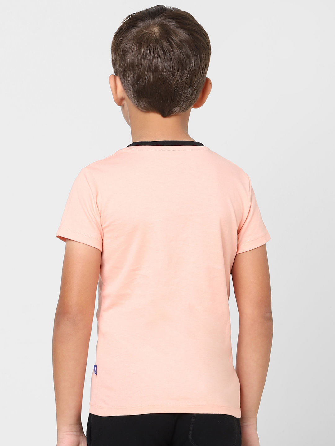Boys Pink Crew Neck T-shirt