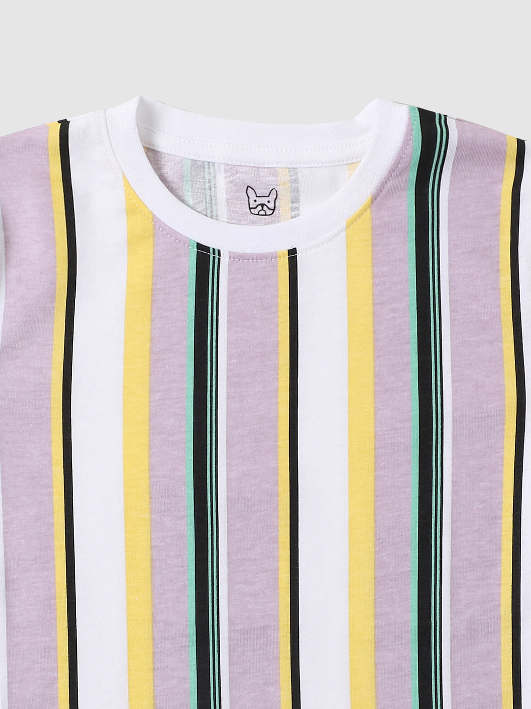Boys Multi-coloured Striped Crew Neck T-shirt