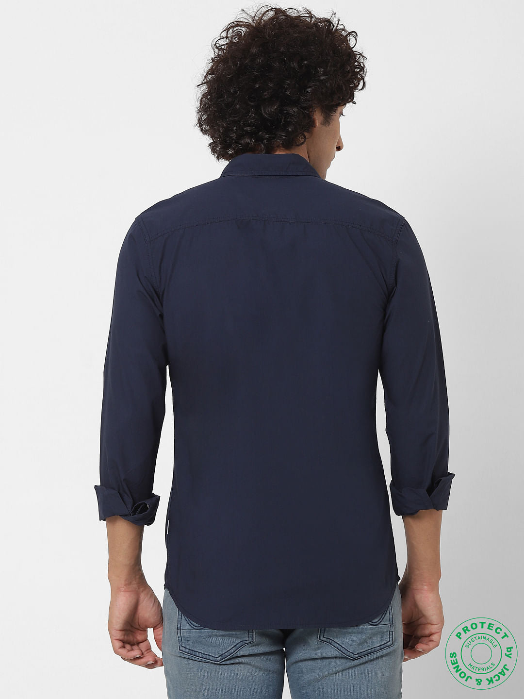 Navy Blue Full Sleeves Shirt