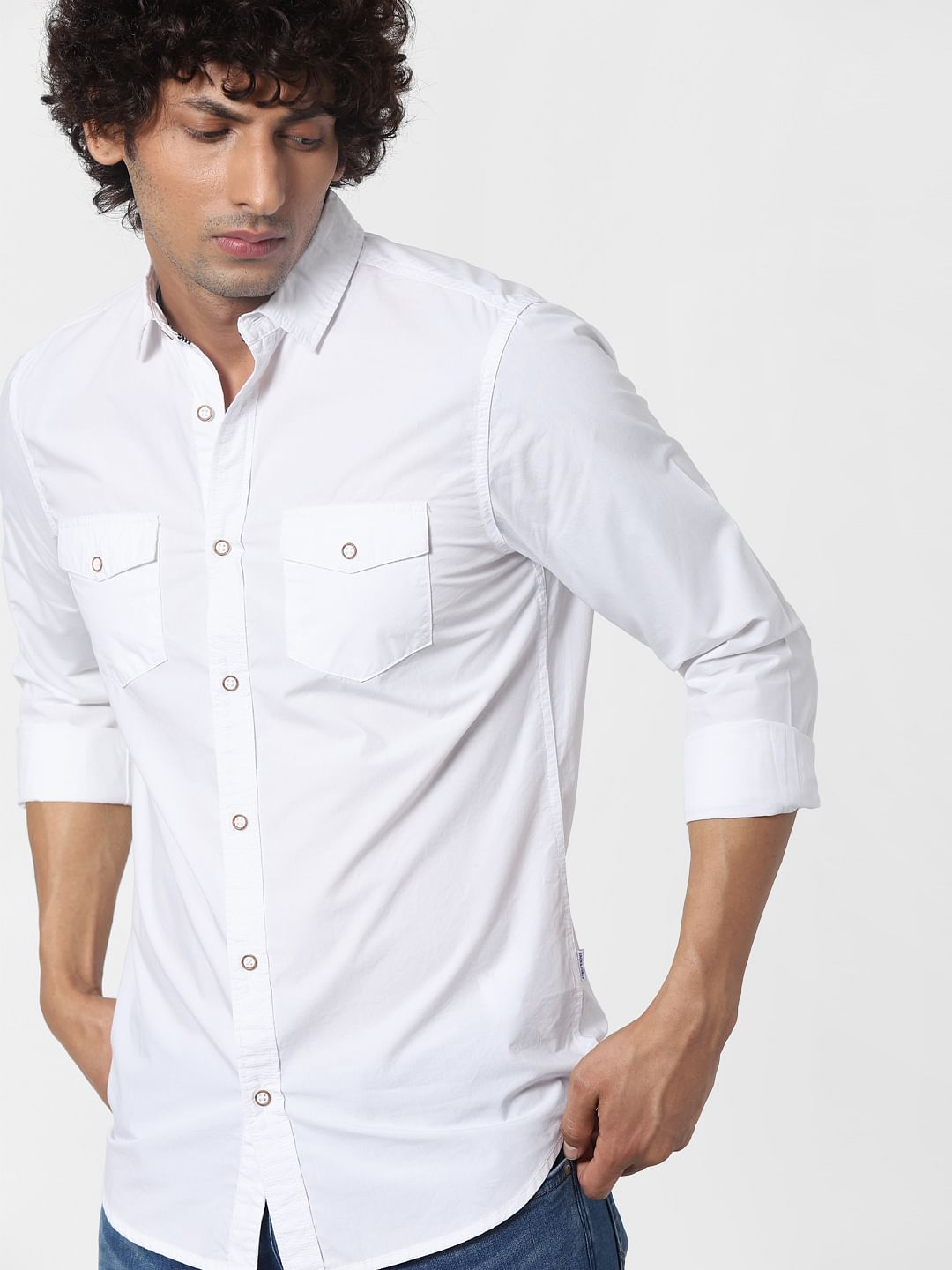 White Full Sleeves Shirt