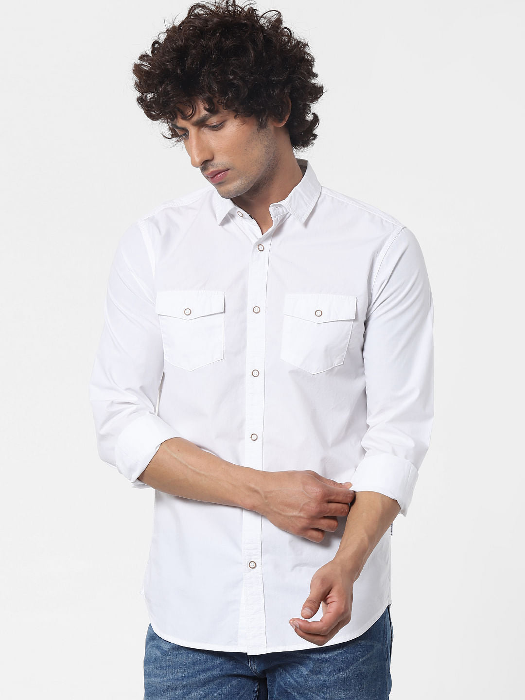 White Full Sleeves Shirt