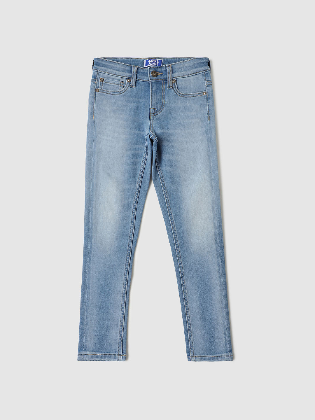 Boys Light Blue Mid Rise Ben Skinny Fit Jeans