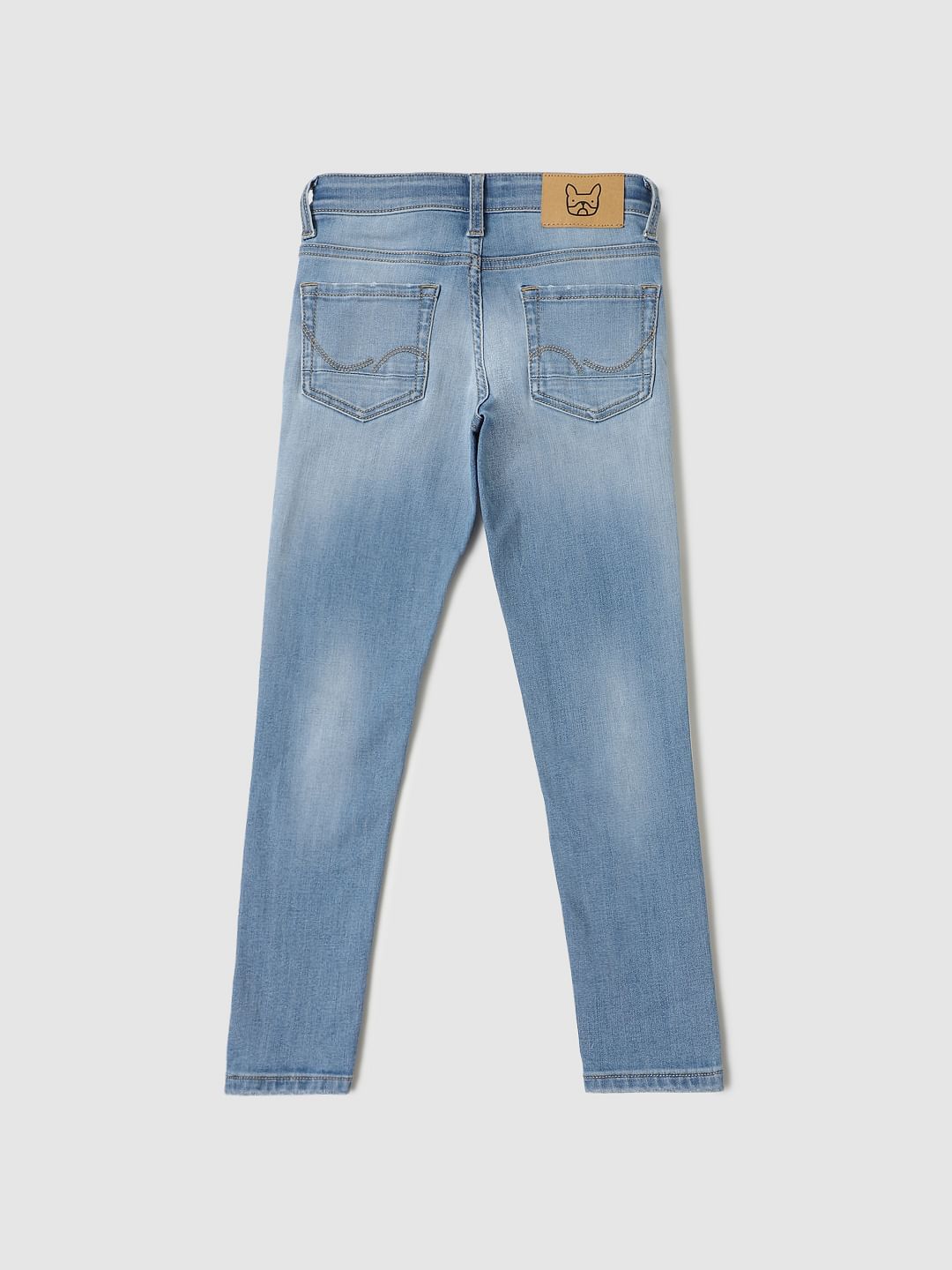 Boys Light Blue Mid Rise Ben Skinny Fit Jeans