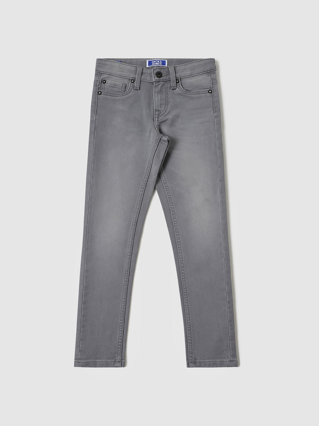 Boys Grey Mid Rise Ben Skinny Fit Jeans