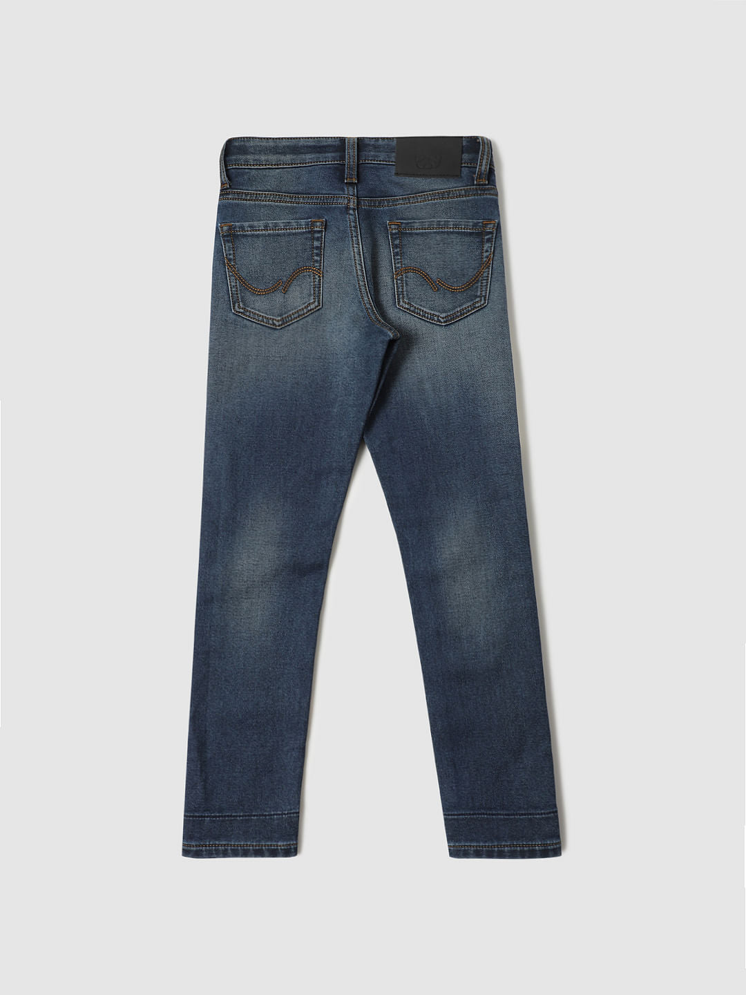 Boys Blue Mid Rise Clark Tape Detail Slim Fit Jeans
