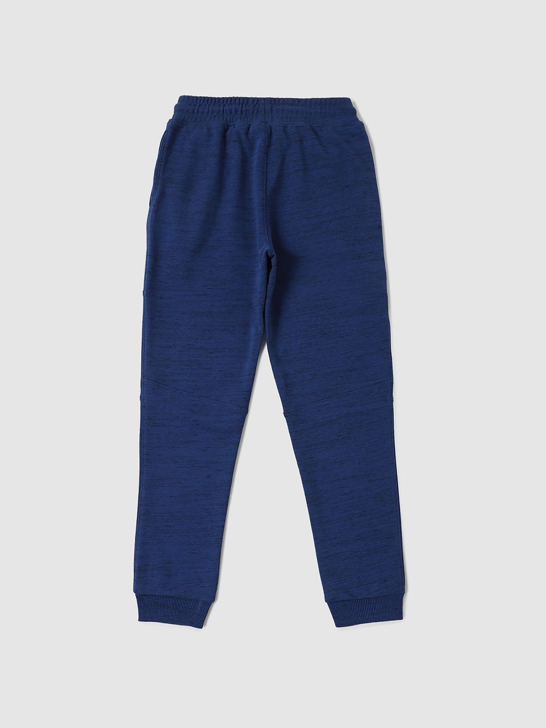 Boys Dark Blue All Over Print Sweatpants
