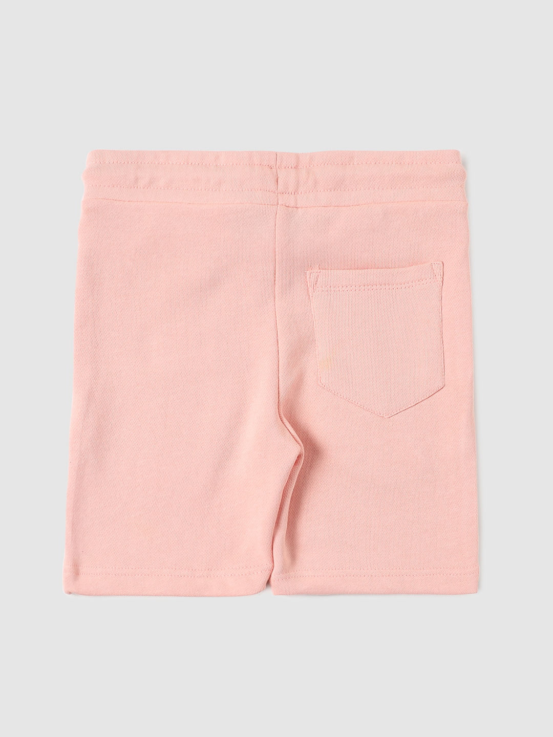 Boys Peach Mid Rise Sweatshorts