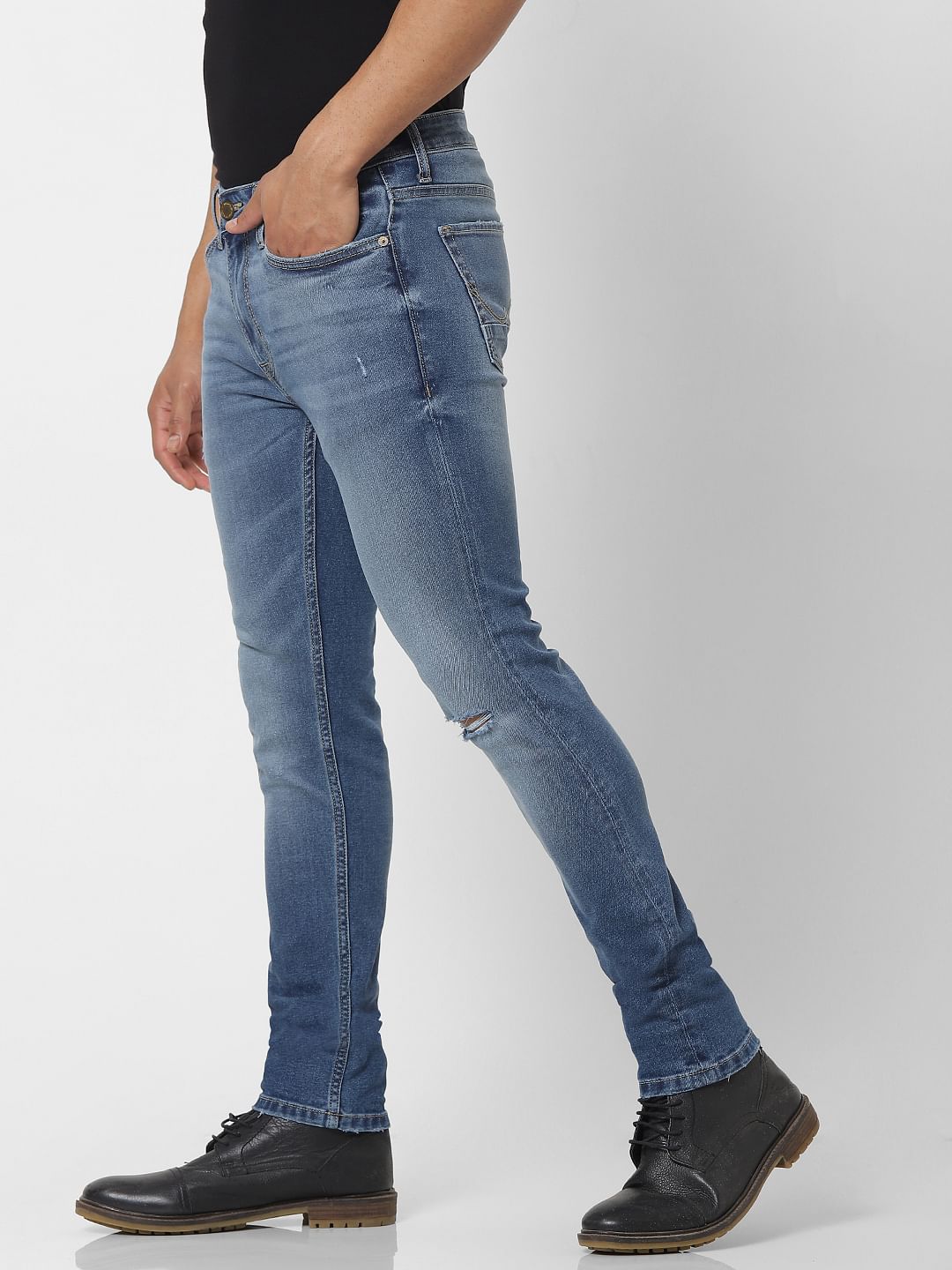 Blue Low Rise Liam Skinny Fit Jeans