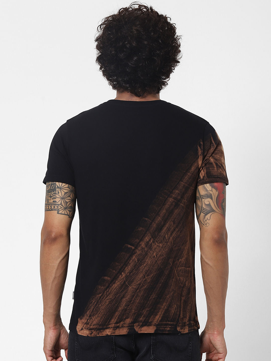 Black Tie Dye Crew Neck T-shirt