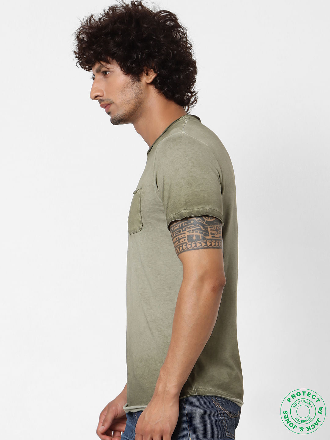 Red Washed Crew Neck T-shirt