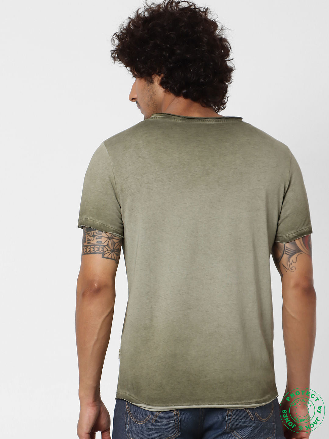 Red Washed Crew Neck T-shirt