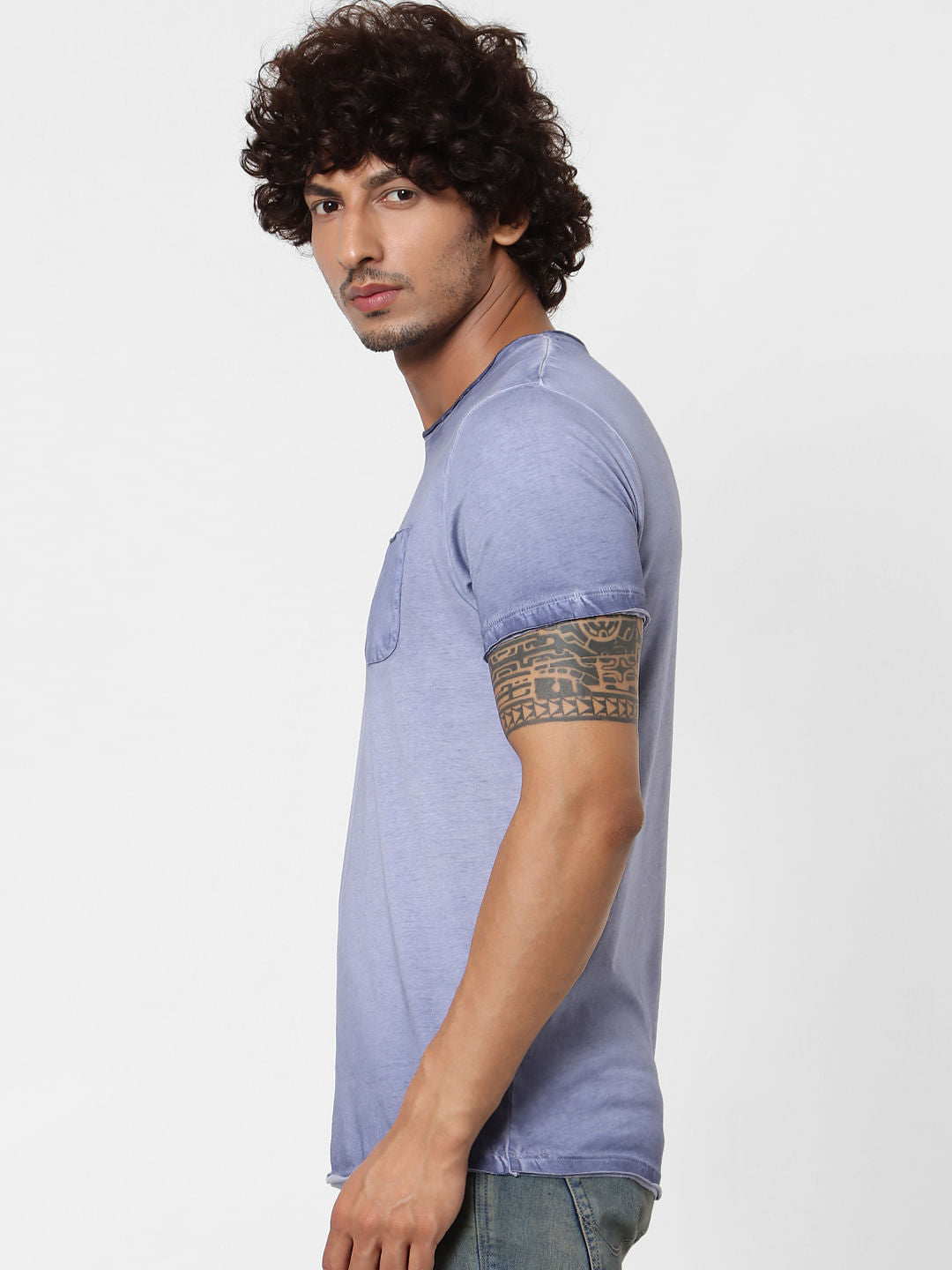 Blue Tie-Dye Crew Neck T-shirt