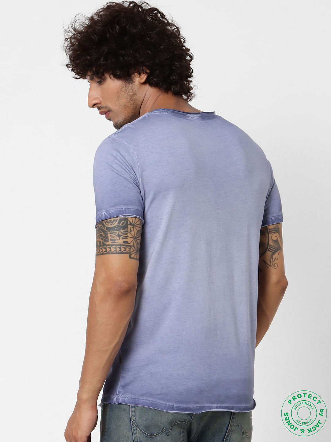 Olive Green Washed Crew Neck T-shirt