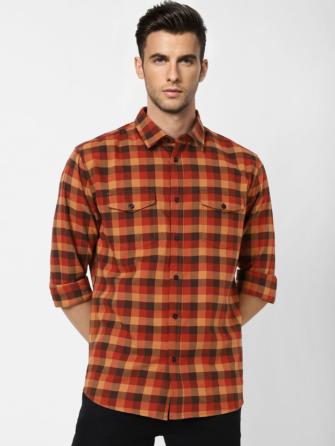 Red Check Full Sleeves Shirt