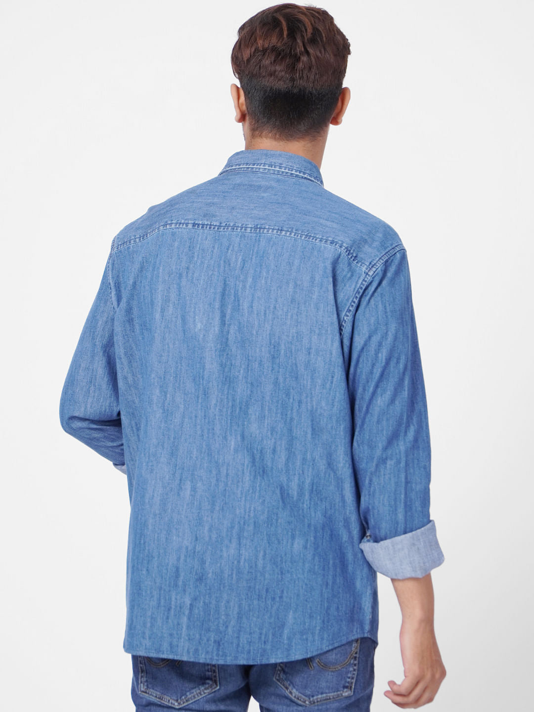 Blue Full Sleeves Denim Shirt