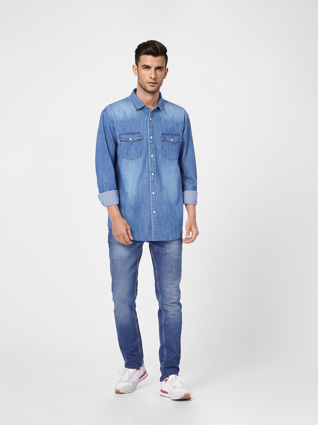 Blue Full Sleeves Denim Shirt