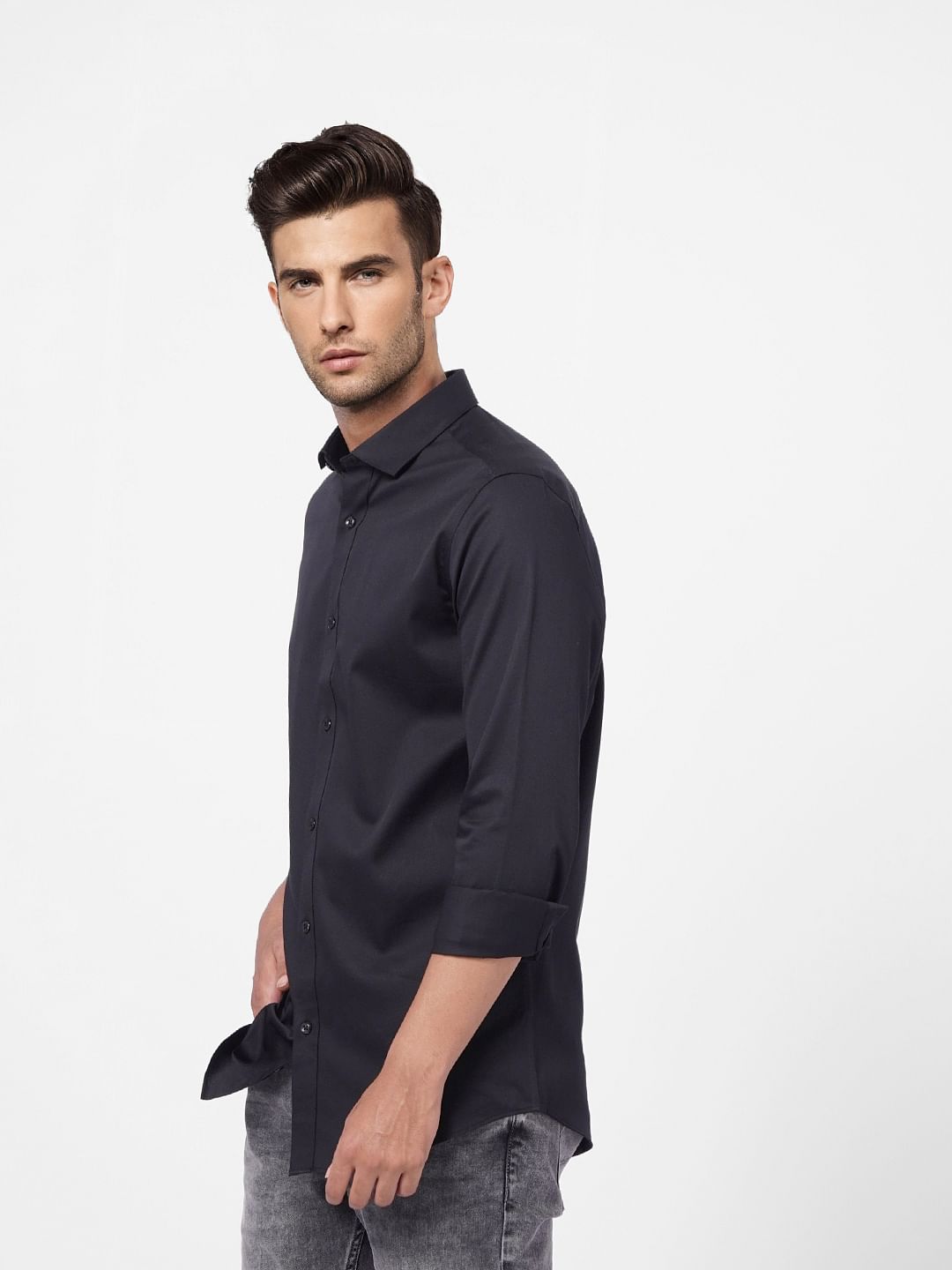 Black Formal Full Sleeves Shirt