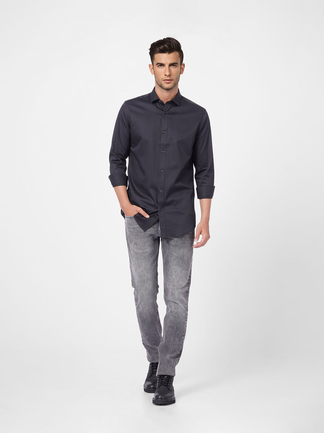 Black Formal Full Sleeves Shirt