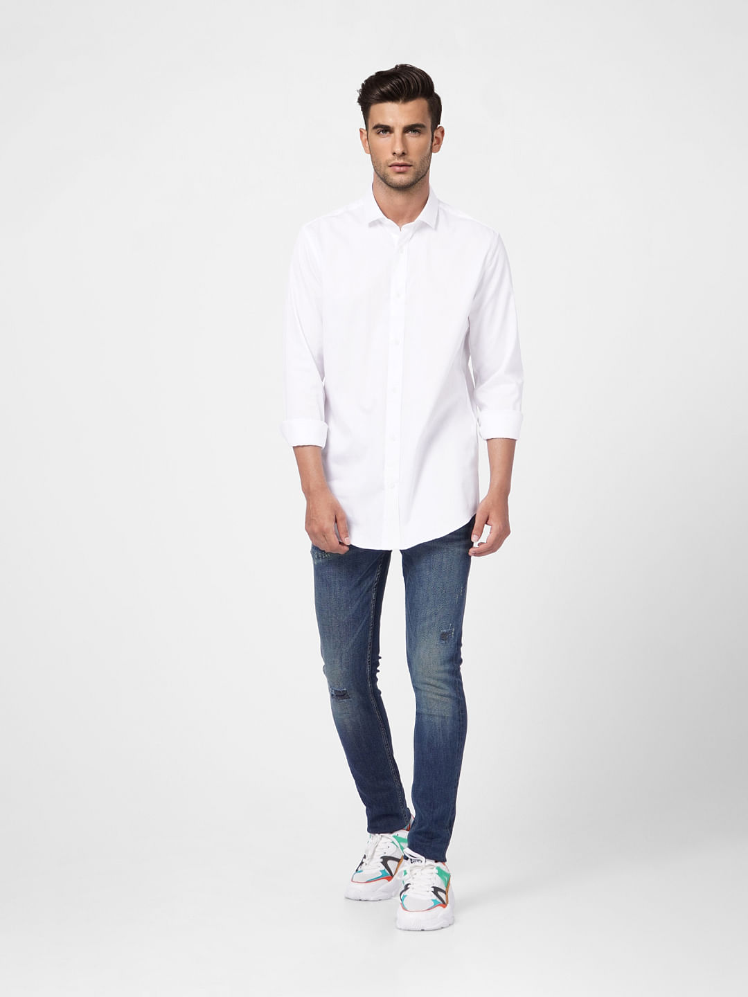 White Formal Full Sleeves Shirt