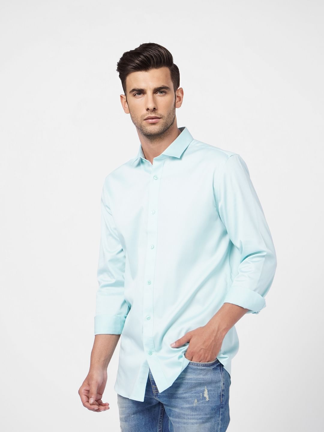 Blue Formal Full Sleeves Shirt